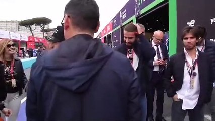 José Mourinho e Sérgio Oliveira no e-Prix de Roma