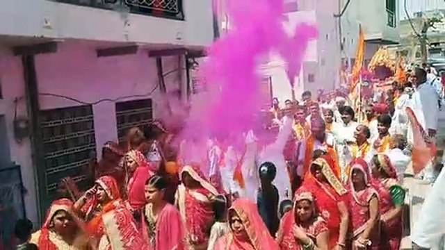 Video : गाजे-बाजे के बीच साहू समाज ने निकाली शोभायात्रा