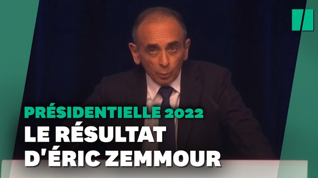 Résultats d'Éric Zemmour: avec moins de 10%, le polémiste finit 4e
