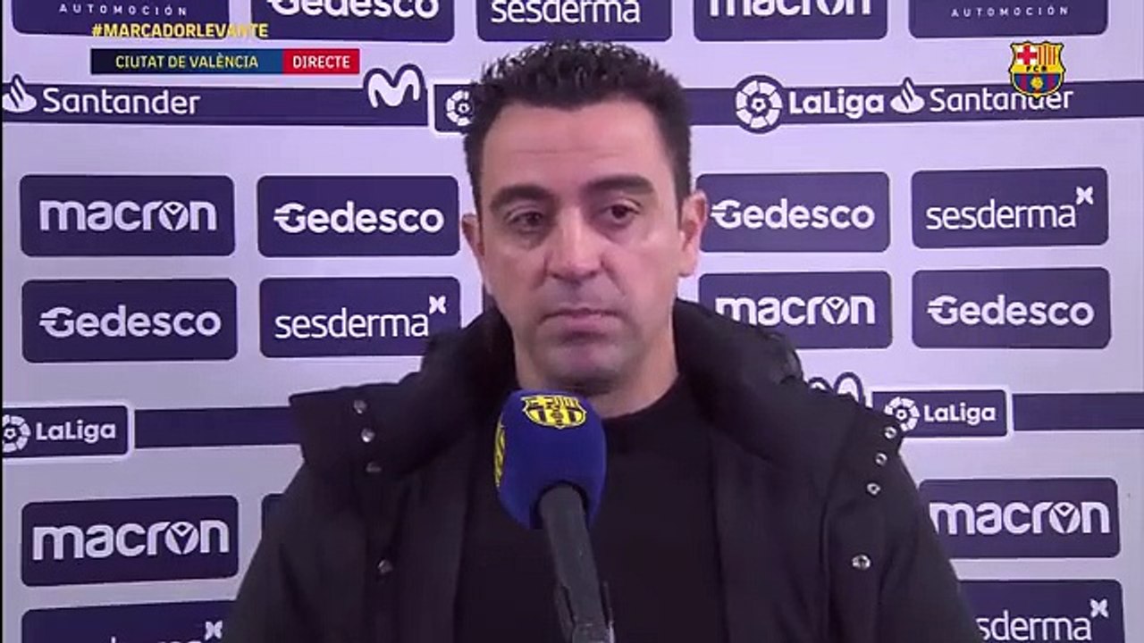 Xavi Hernández, orgulloso de la reacción del Barça ante el Levante / FCB
