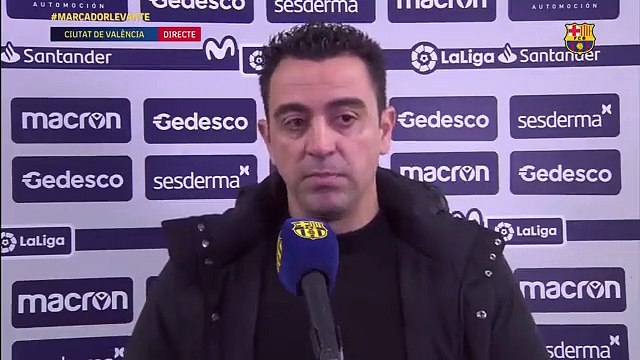 Xavi Hernández, orgulloso de la reacción del Barça ante el Levante / FCB