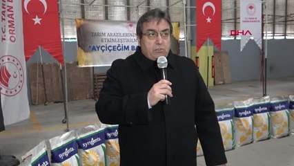 ÇANAKKALE'DE ÜRETİCİLERE YÜZDE 50 DEVLET KATKILI AYÇİÇEĞİ TOHUMU