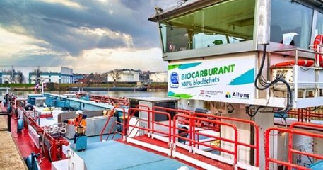 Un navire français de Sogestran fonctionne avec du biocarburant 20% plus cher mais 90% moins polluant
