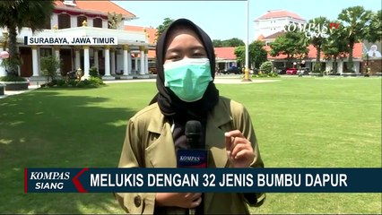 Pelukis Asal Surabaya Manfaatkan Bumbu Dapur untuk Melukis, Karyanya Tak Main-Main!