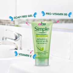 Simple Refreshing Facial Wash Gel 3x150ml FREE 50ml