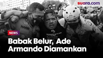 Penampakan Ade Armando Diamankan Usai Babak Belur Dikeroyok Massa