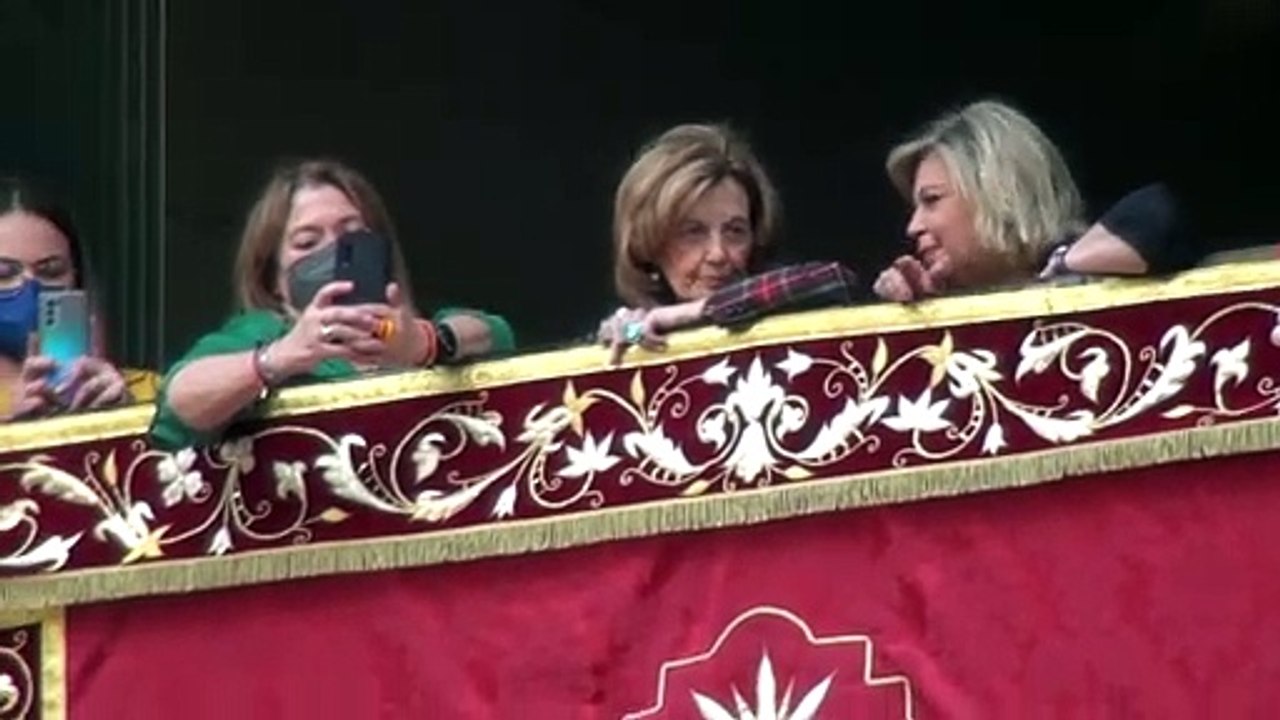 María Teresa Campos y Terelu disfrutan de la procesión del Domingo de Ramos