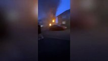 Dramatic footage of house fire in Little Stoke, Bristol