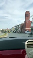 Car crashes down embankment in Seasiders Way, Blackpool
