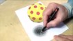 How to Draw Ball - Drawing a 3D Red Dotted Ball - Vamos