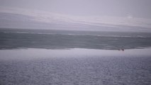 Son dakika haberi: Çıldır Gölü'nü kaplayan buz tabakası erimeye başladı