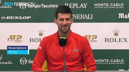 Monte-Carlo - Djokovic : "Les derniers mois ont été difficiles"