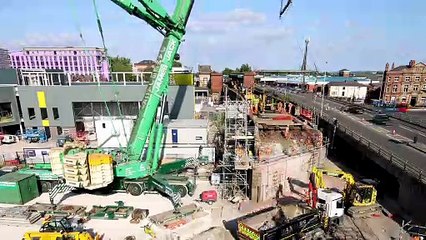 Warrington Bridge replacement time-lapse August 2021