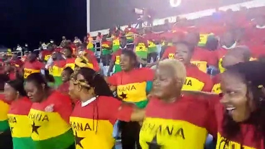 Amazing ladies supporting Ghana Black Stars
