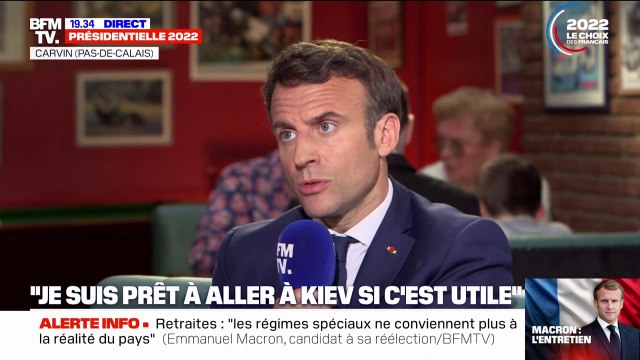 Emmanuel Macron sur la guerre en Ukraine: Je suis prêt à aller à Kiev (...) si cette visite permet de déclencher quelque chose