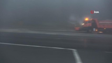 Bolu Dağı'na Nisan ayında kar düştü