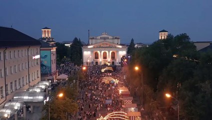 El teatro de Mariúpol, antes de su destrucción durante la invasión rusa de Ucrania