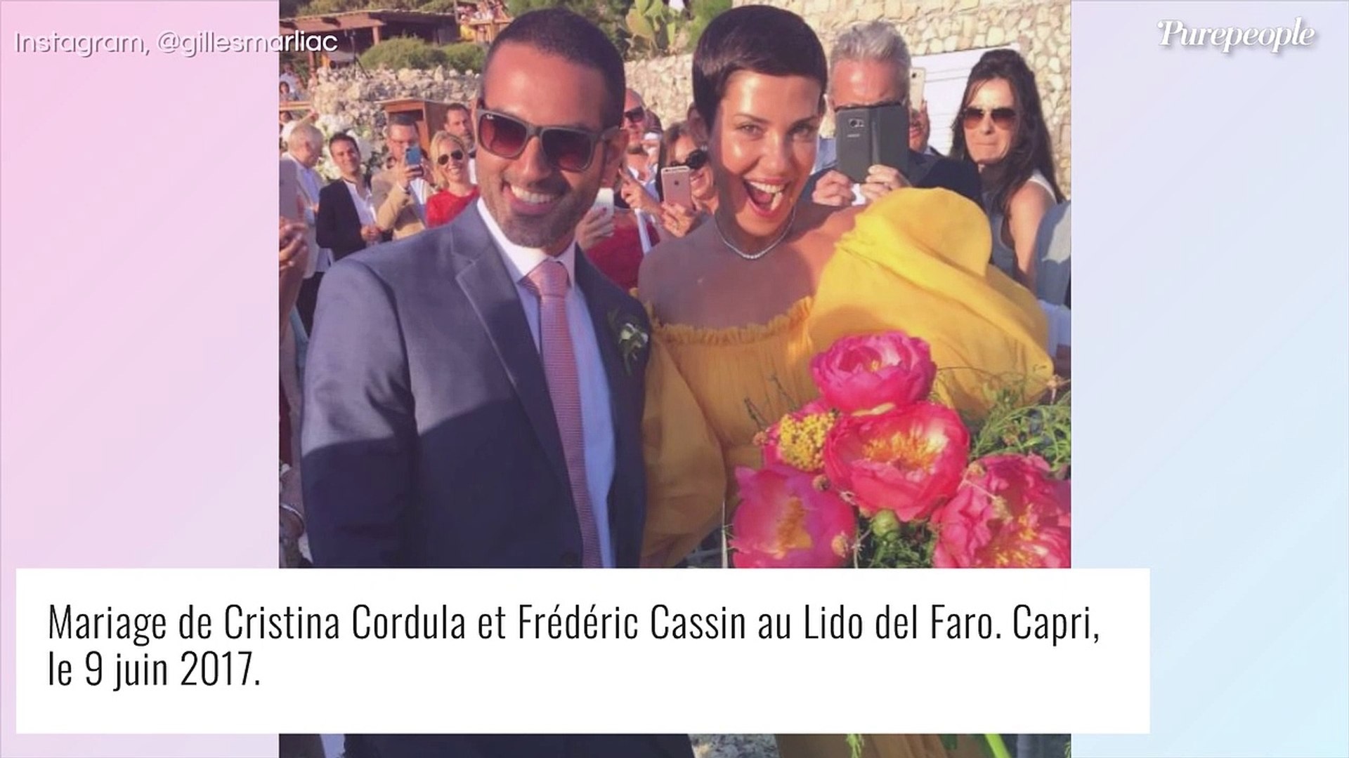 Cristina Cordula et Frédéric Cassin : Trois mariages et une robe jaune,  photos de leurs folles unions - Vidéo Dailymotion