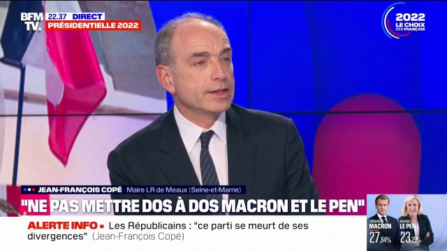 Jean-François Copé: Emmanuel Macron n'est pas réélu dans deux semaines, à l'heure où nous nous parlons