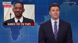‘SNL’ Addresses & Jokes About Will Smith’s 10-Year Oscar Ban  _ THR News