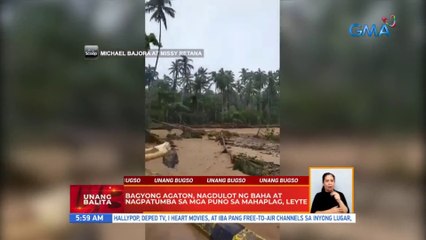 Bagyong Agaton, nagdulot ng baha at nagpatumba sa mga puno sa Mahaplag, Leyte | UB
