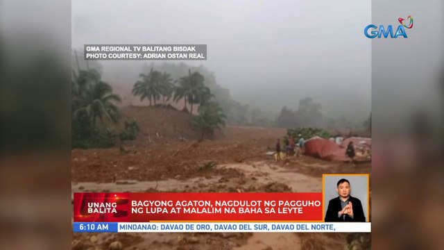 Bagyong Agaton, nagdulot ng pagguho ng lupa at malalim na baha sa Leyte | UB