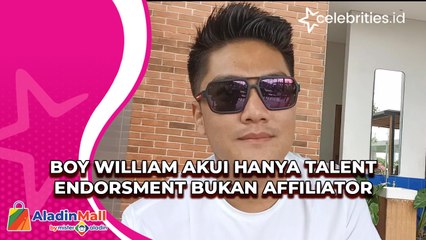 Boy William Akui Hanya Talent Endorsment Bukan Affiliator
