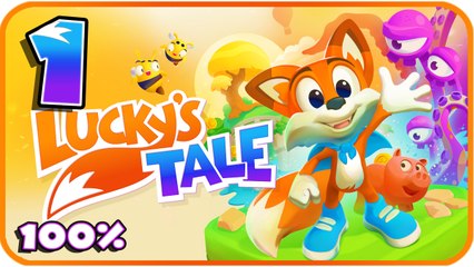 Lucky's Tale VR Walkthrough Part 1 (PS4 PSVR) 100% Level 1 : Leaving Home