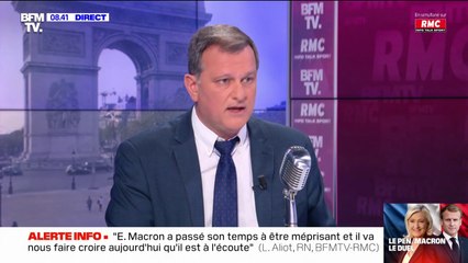 Louis Aliot: "Si on a monsieur Macron 5 ans de plus, je peux vous dire que tout le monde sortira dans la rue"