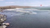 Son dakika haberleri: Buz tutan Çıldır Gölü çözülmeye başladı