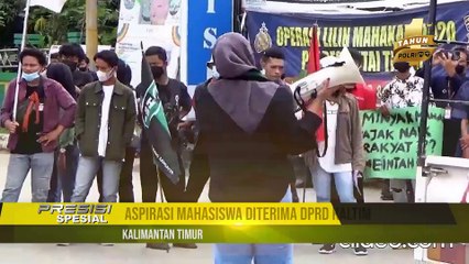 Mahasiswa Bersama Polri Bersih-Bersih Pasca Demo di Kaltim