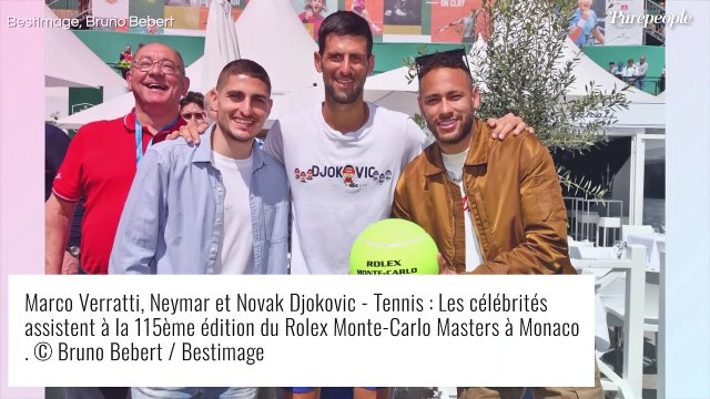 Neymar avec Marco Verratti et sa femme Jessica à Monaco pour une partie de jongles... avec Novak Djokovic !