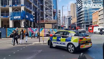 Aldgate tower block incident: Roads closed by fire brigade with steam billowing out of building
