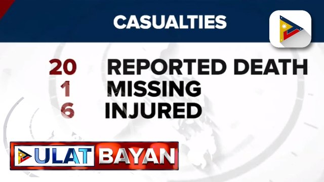 NDRRMC: Bilang ng napaulat na nasawi dahil sa Bagyong Agaton, umakyat na sa 20
