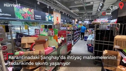 Karantinadaki Şanghay’da ihtiyaç malzemelerinin tedarikinde sıkıntı yaşanıyor