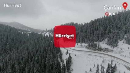 Beyaza bürünen Ilgaz Dağı, kartpostallık görüntüler oluşturdu