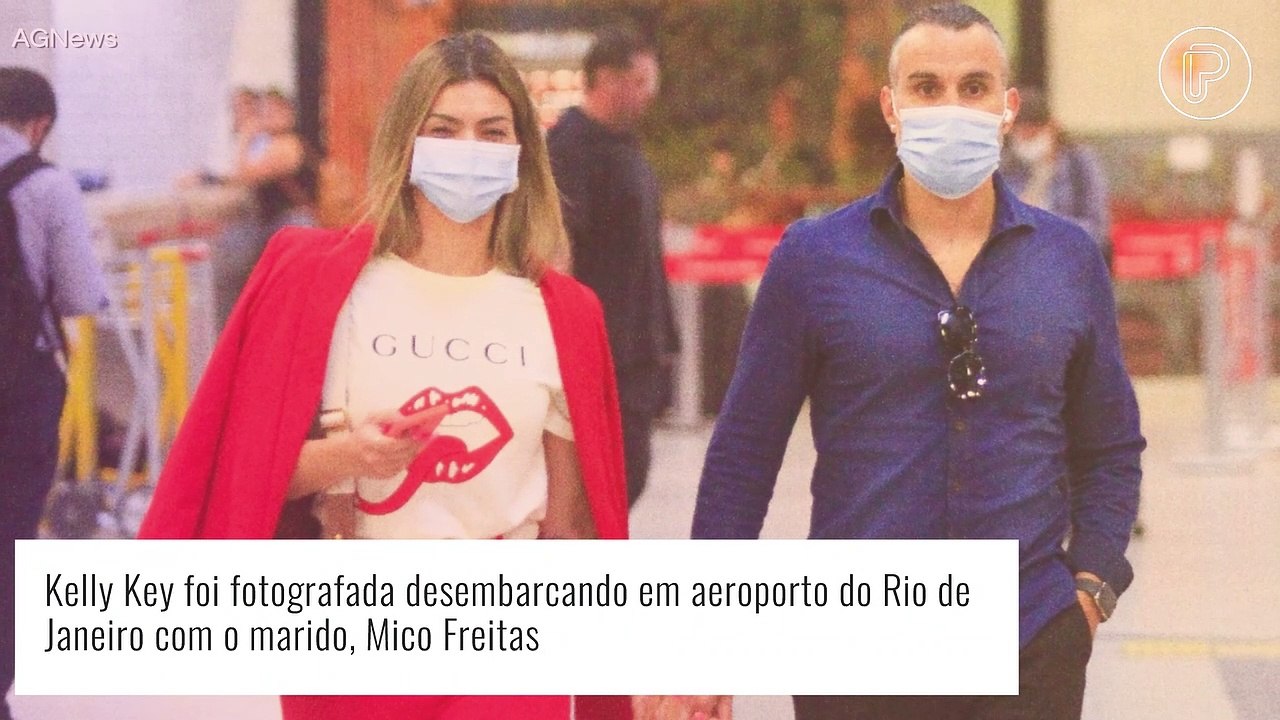 Kelly Key aposta em look vermelho e acessórios de luxo para viagem com marido. Fotos!