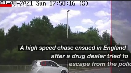 Footage Shows Drug Dealer Lead Police on a Car Chase Before Being Found Hiding in a Bush