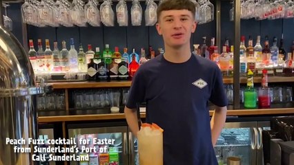 Port of Call whip us up a Peach Fuzz cocktail for Easter