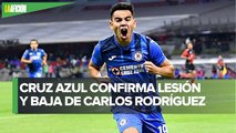 Charly Rodríguez se perdería el resto del torneo con Cruz Azul