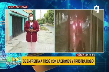 Infernal balacera en Surco: Empresario y asaltante resultan heridos tras frustrado robo