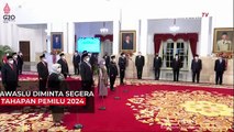 Presiden Joko Widodo Minta KPU dan Bawaslu Langsung Bekerja Siapkan Pemilu 2024