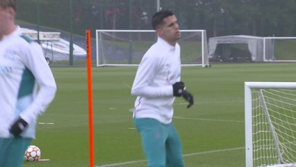 Manchester City training ahead of Athletico Madrid