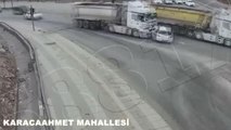 Son dakika! GAZİANTEP - Bazı trafik kazaları güvenlik kameralarına yansıdı