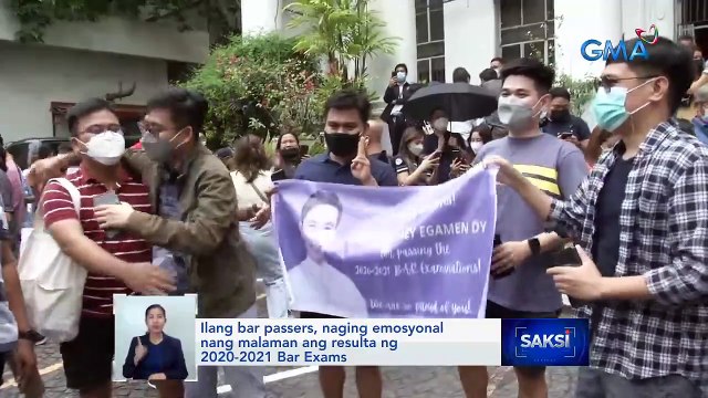 Ilang bar passers, naging emosyonal nang malaman ang resulta ng 2020-2021 Bar Exams | Saksi