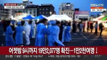 어젯밤 9시까지 19만2,077명 확진…1만2천여명↓
