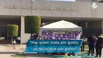 Por segundo día consecutivo, Roxana, joven que mató a su violador, protesta para no volver a prisió