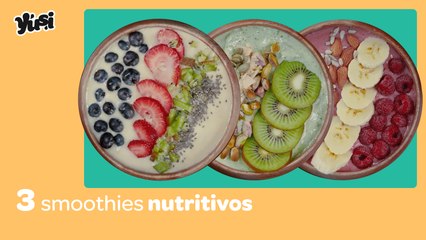 Smoothies saludables y coloridos