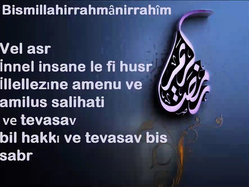 Asr Suresi Ezberlemek İçin - 100 Kere Tekrarlı
