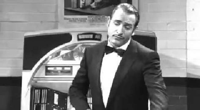 Jean Dujardin et Zooey Deschanel dans le Saturday Night Live